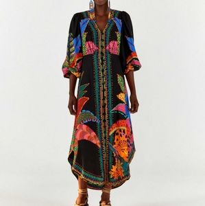 FARM RIO NWT COOL LEOPARDS MAXI DRESS Sz XS New